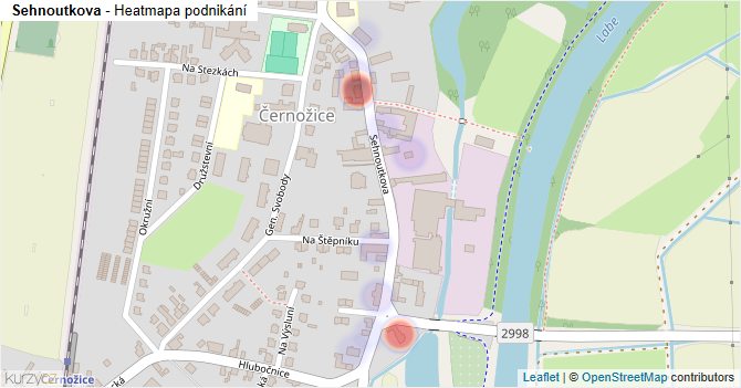 Sehnoutkova - mapa podnikání