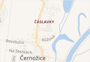 Stiborova v obci Černožice - mapa ulice
