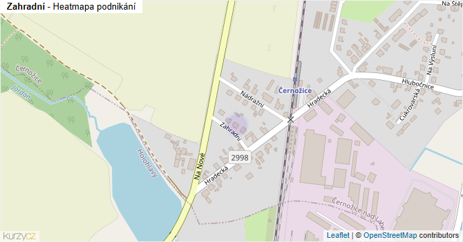 Zahradní - mapa podnikání