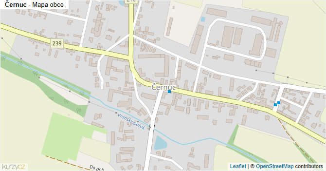 Černuc - mapa obce