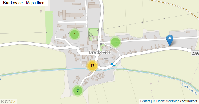 Bratkovice - mapa firem