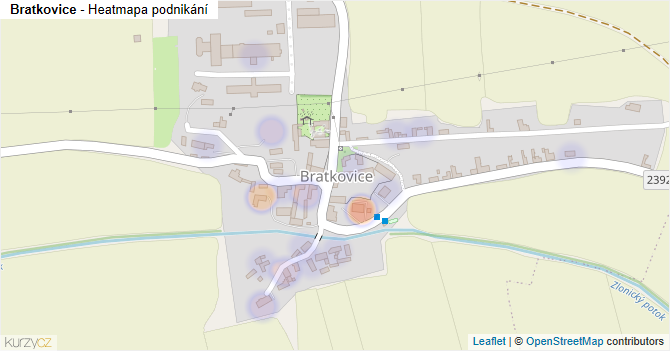 Bratkovice - mapa podnikání