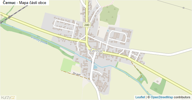 Černuc - mapa části obce