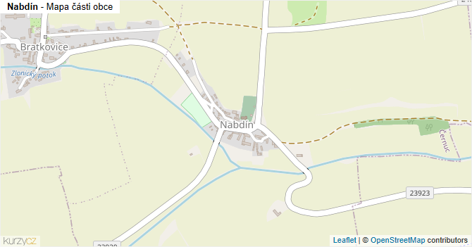 Nabdín - mapa části obce