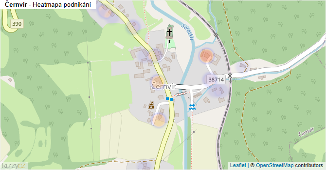 Černvír - mapa podnikání