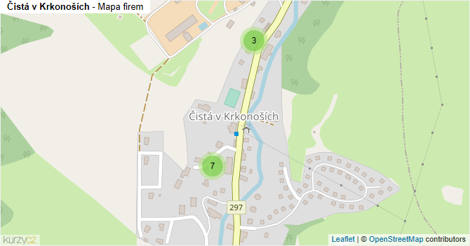 Čistá v Krkonoších - mapa firem