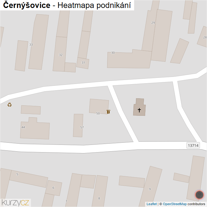 Mapa Černýšovice - Firmy v obci.