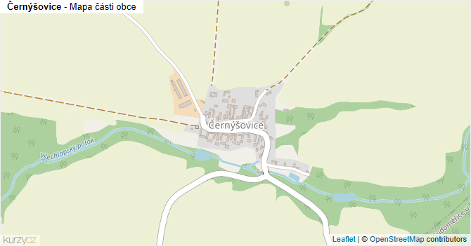Černýšovice - mapa části obce