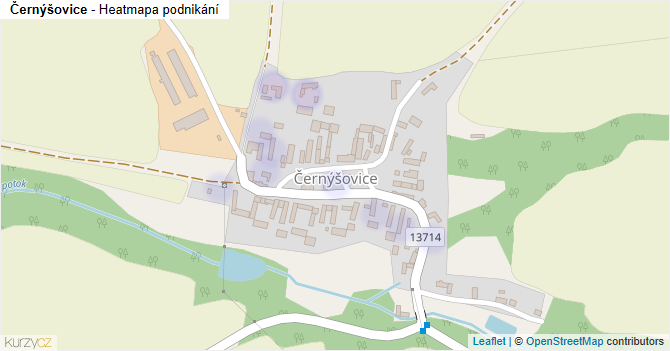 Černýšovice - mapa podnikání