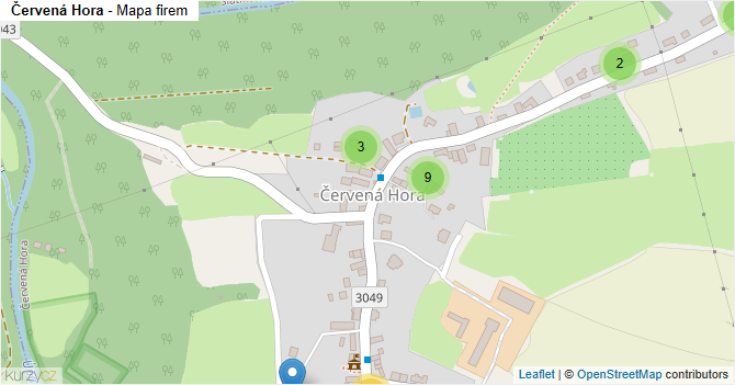 Červená Hora - mapa firem