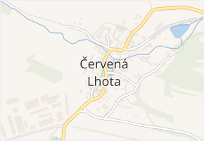 Červená Lhota v obci Červená Lhota - mapa části obce