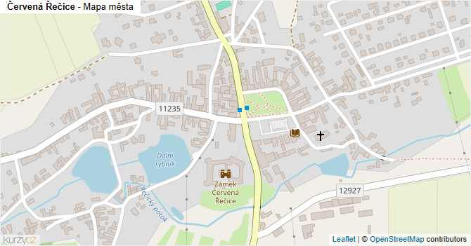 Červená Řečice - mapa města