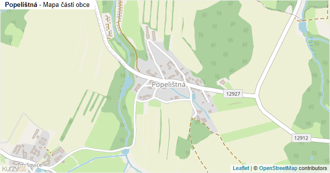 Popelištná - mapa části obce