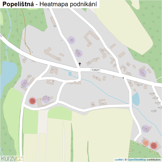 Mapa Popelištná - Firmy v části obce.