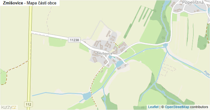 Zmišovice - mapa části obce