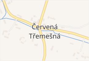 Červená Třemešná v obci Červená Třemešná - mapa části obce