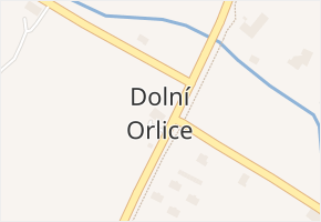 Dolní Orlice v obci Červená Voda - mapa části obce