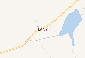 Lány v obci Červené Janovice - mapa části obce