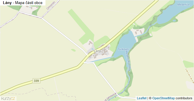 Lány - mapa části obce