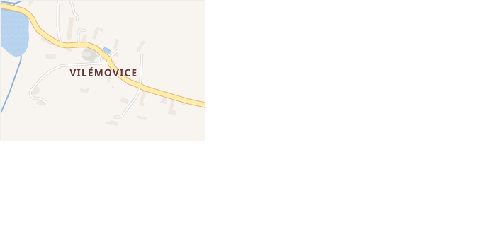Vilémovice v obci Červené Janovice - mapa části obce