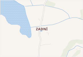Zadní v obci Červené Janovice - mapa části obce