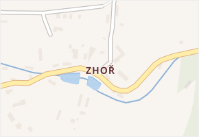 Zhoř v obci Červené Janovice - mapa části obce