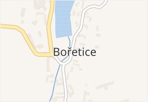 Bořetice v obci Červené Pečky - mapa části obce