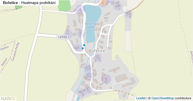 Bořetice - mapa podnikání