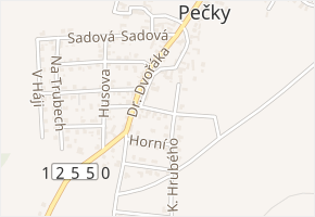 Do Polí v obci Červené Pečky - mapa ulice