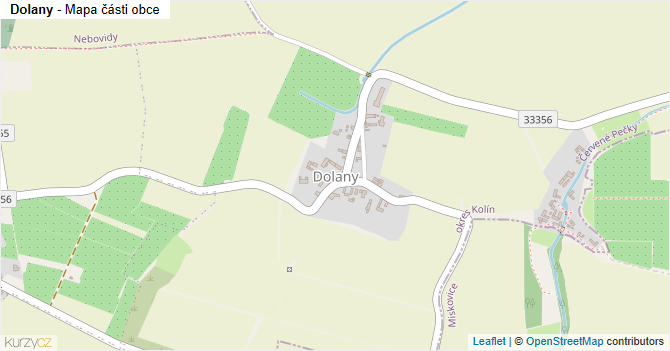 Dolany - mapa části obce