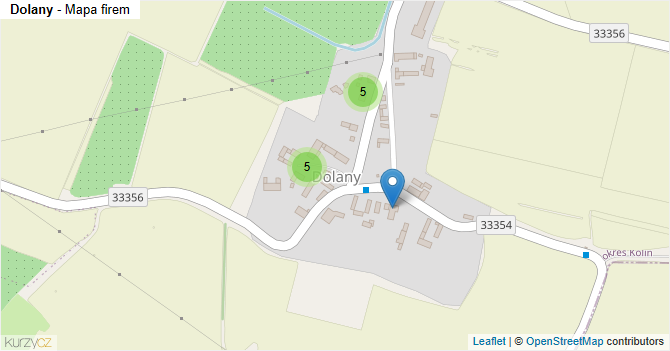 Dolany - mapa firem