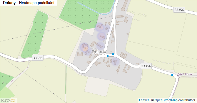 Dolany - mapa podnikání