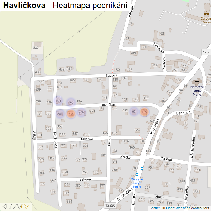 Mapa Havlíčkova - Firmy v ulici.