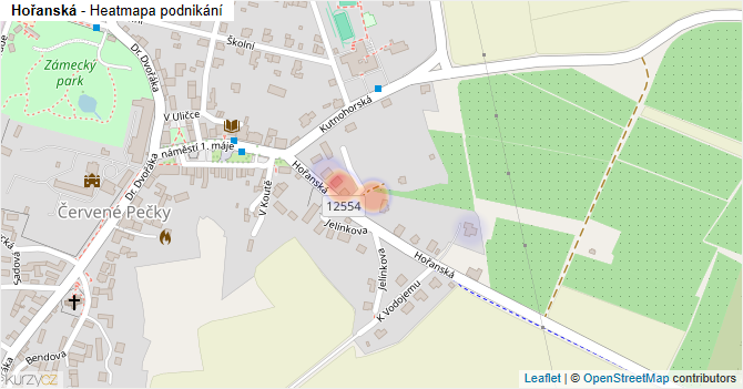 Hořanská - mapa podnikání
