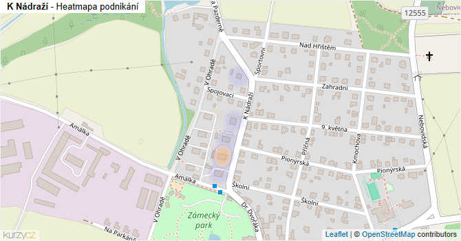 K Nádraží - mapa podnikání