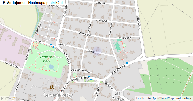 K Vodojemu - mapa podnikání