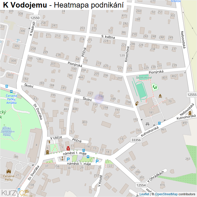 Mapa K Vodojemu - Firmy v ulici.
