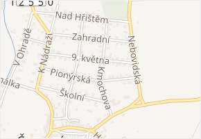 Kmochova v obci Červené Pečky - mapa ulice