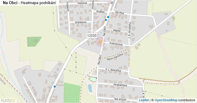 Na Obci - mapa podnikání