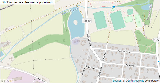 Na Pazderně - mapa podnikání