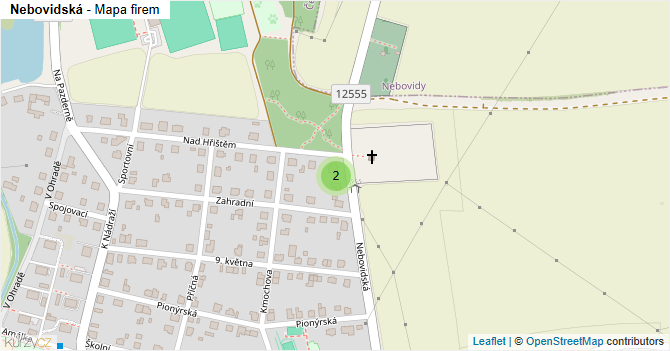 Nebovidská - mapa firem