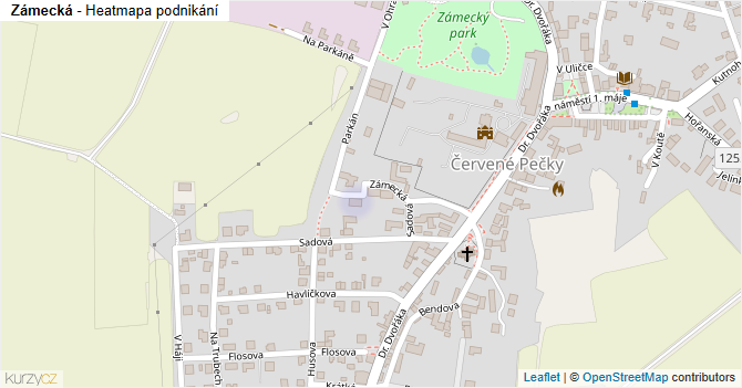 Zámecká - mapa podnikání