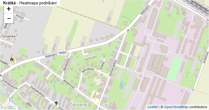 Krátká - mapa podnikání