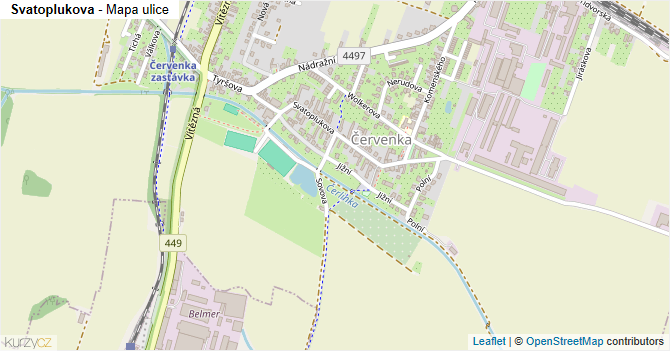 Svatoplukova - mapa ulice