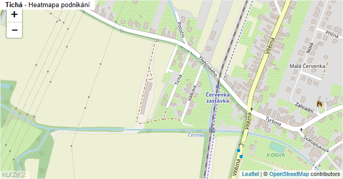 Tichá - mapa podnikání