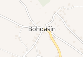 Bohdašín v obci Červený Kostelec - mapa části obce