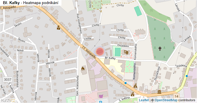 Bř. Kafky - mapa podnikání