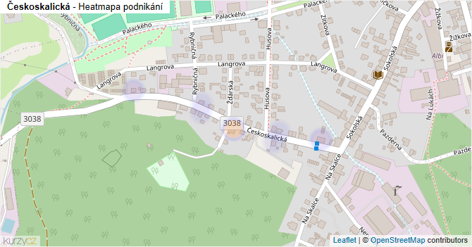 Českoskalická - mapa podnikání