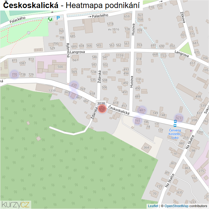 Mapa Českoskalická - Firmy v ulici.