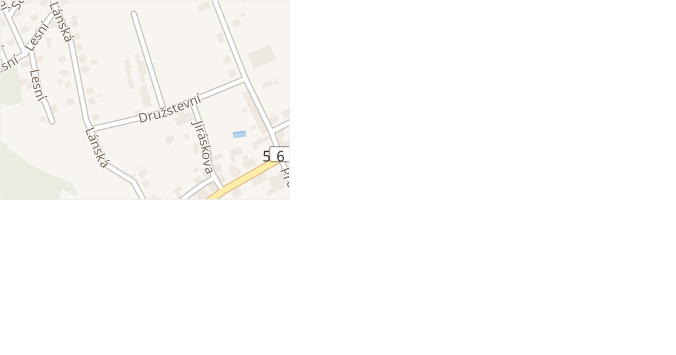 Družstevní v obci Červený Kostelec - mapa ulice